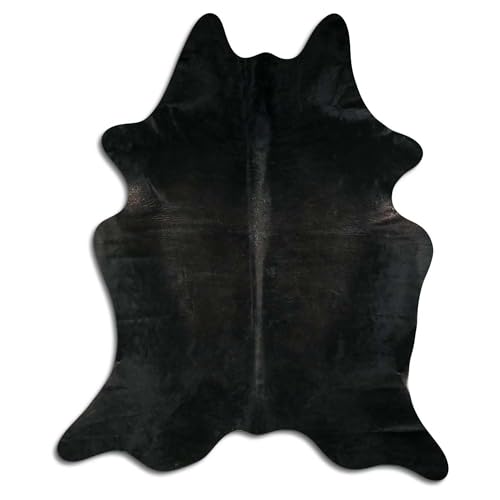 Livorio Premium Kuhfell Teppich - schwarz - Black - einmaliges Naturprodukt aus Südamerika | Rinderfell | Echtfell Livorio Premium Kuhfell Teppich - schwarz - Black - einmaliges Naturprodukt aus Südamerika | Rinderfell | Echtfell von Livorio
