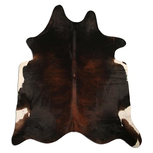 Livorio Premium Kuhfell Teppich - schwarz braun weiß - Dark Brindle - einmaliges Naturprodukt aus Südamerika | Rinderfell | Echtfell Livorio Premium Kuhfell Teppich - schwarz braun weiß - Dark Brindle - einmaliges Naturprodukt aus Südamerika | Rinderfell | Echtfell von Livorio