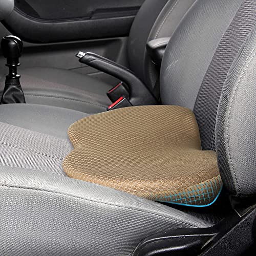 Livtribe Autositzkissen,Ergonomisches Sitzkissen für Auto,Memory Foam Autositzauflage,keilkissen für Autositz,Road Trip Essentials für Fahrer(Beige) von Livtribe
