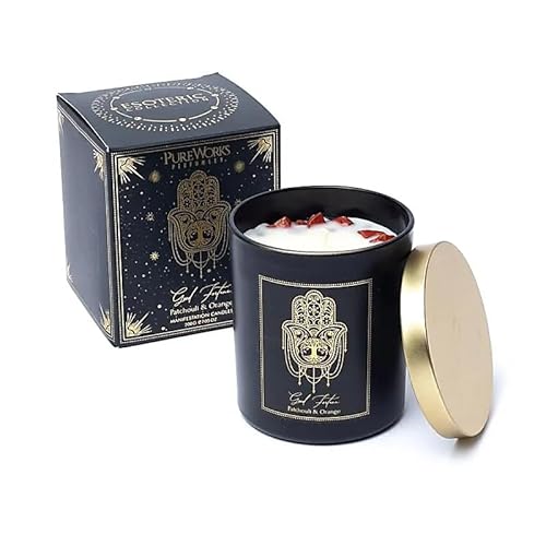 LivuX Manifestationskerze Good Fortune 50 Std. – Glas mit Deckel & Edelsteinen, 9x7 cm, handgegossen aus Soja- & Palmwachs, Patchouli & Orange Duft, Glückskerze & spirituelle Dekokerze 200g 1264 LivuX Manifestationskerze Good Fortune 50 Std. – Glas mit Deckel & Edelsteinen, 9x7 cm, handgegossen aus Soja- & Palmwachs, Patchouli & Orange Duft, Glückskerze & spirituelle Dekokerze 200g 1264 von LivuX