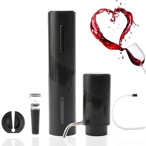 Liwankaqi Korkenzieher Elektrisch 4-in-1-Weinöffner-Set,Elektrischer Weinflaschenöffner mit Weinbelüfter Ausgieße,Weinöffner für Weinliebhaber und Wertet Jede Bar Oder Küchenarbeitsplatte auf von Liwankaqi