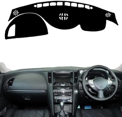 Liweibin Auto Armaturenbrett Abdeckmatte für Infiniti QX70 2008-2020, rutschfest Sonnenschutz Dashmat Armaturenbrett Abdeckung Matte,LHD Liweibin Auto Armaturenbrett Abdeckmatte für Infiniti QX70 2008-2020, rutschfest Sonnenschutz Dashmat Armaturenbrett Abdeckung Matte,LHD von Liweibin