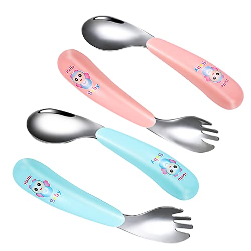 4Pcs Kinderbesteck,Liwein Edelstahl Baby Besteck,Babylöffel ab 1 Jahr,Esslernlöffel Baby für Baby Kleinkind Selbstfütterung 4Pcs Kinderbesteck,Liwein Edelstahl Baby Besteck,Babylöffel ab 1 Jahr,Esslernlöffel Baby für Baby Kleinkind Selbstfütterung von Liwein
