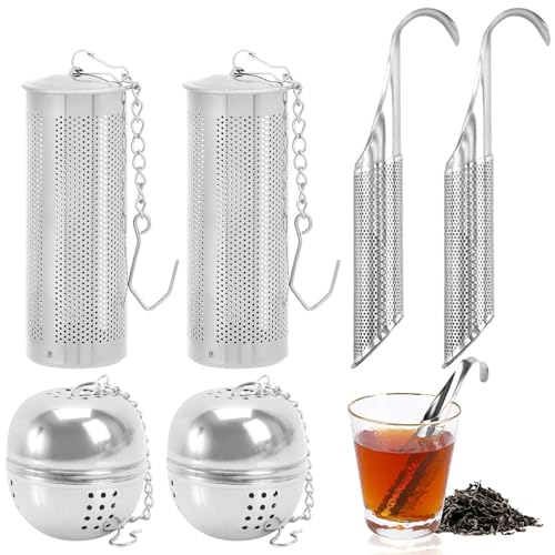 6Pcs Teesieb für Losen Tee,Liwein Teesieb aus Edelstahl,Teefilter,Teeei für Losen Tee,Teekugel Teesieb,Tee Ei Sieb,Tea Strainer,Teekugel Teesieb,für Teekannen Tassen Küchen Teesieb für Losen Tee von Liwein