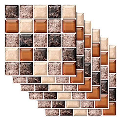 30Pcs Wandfliese Aufkleber,Liwein Selbstklebende Klebefliesen Aufkleber Fliesenaufkleber Wandfliese Aufkleber für Küche Bad Esszimmer Hotel Wandfliese Aufkleber(20x20cm) von Liwein