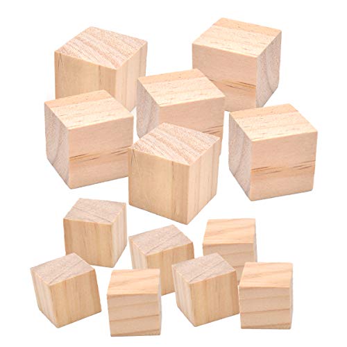 Liwein Holzwürfel,40 Stück Bastelwürfel Natürliche Unfertige Holzblöcke Quadrat Würfel Blanko Kleine Bastelmaterial für Kunsthandwerk DIY Basteln Malen Bastel Dekoration(20mm, 30mm) von Liwein