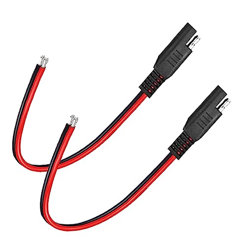Liwinting 2pcs SAE-Anschluss Kabel 30cm, Kfz-Verlängerungskabel, SAE auf SAE 2-poliger Schnellverbindungs-/Trenn-Verlängerungskabelbaum 18AWG von Liwinting