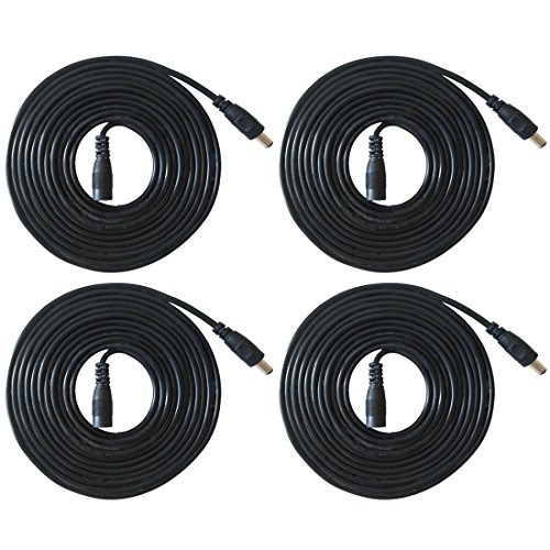 Liwinting 4pcs 1m/3.28Feet DC Verlängerungskabel 5.5 mm x 2.1 mm DC Anschlusskabel DC Verbinderkabel DC Verteiler Männlich zu Weiblich Verbinder für Netzteil, LED, CCTV-Kamera Power - Schwarz Liwinting 4pcs 1m/3.28Feet DC Verlängerungskabel 5.5 mm x 2.1 mm DC Anschlusskabel DC Verbinderkabel DC Verteiler Männlich zu Weiblich Verbinder für Netzteil, LED, CCTV-Kamera Power - Schwarz von Liwinting