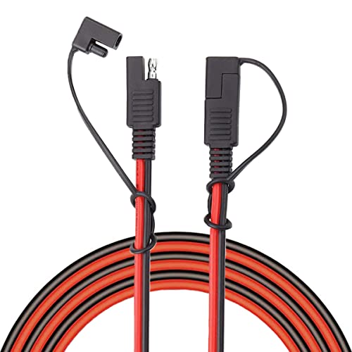 Liwinting SAE-Anschluss Kabel, Kfz-Verlängerungskabel, SAE auf SAE 2-poliger Schnellverbindungs-/Trenn-Verlängerungskabelbaum 16AWG mit Staubkappenhalterung, 2m/6.56ft von Liwinting