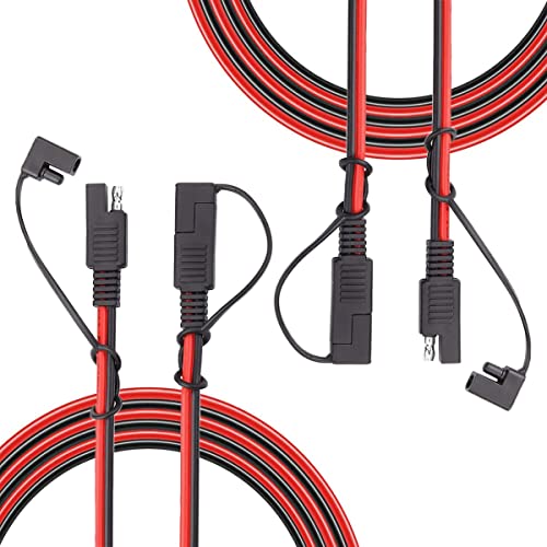 Liwinting SAE-Anschluss Kabel, Kfz-Verlängerungskabel, SAE auf SAE 2-poliger Schnellverbindungs-/Trenn-Verlängerungskabelbaum 16AWG mit Staubkappenhalterung,2pcs 1m/3.28ft von Liwinting