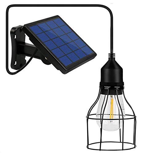 Li-xada Solar Pendelleuchte E27 Außenleuchte Sensitive Light IP65 Wasserbeständigkeit für Garten Hof Terrasse Balkon von Lixada