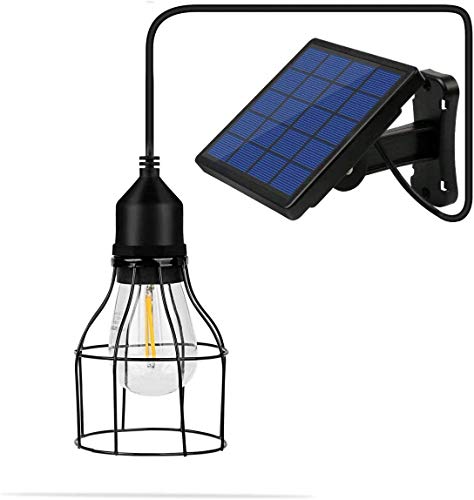 Lixada Solar Pendelleuchte E27 Außenleuchte Sensitive Light IP65 Wasserbeständigkeit für Garten Hof Terrasse Balkon von Lixada