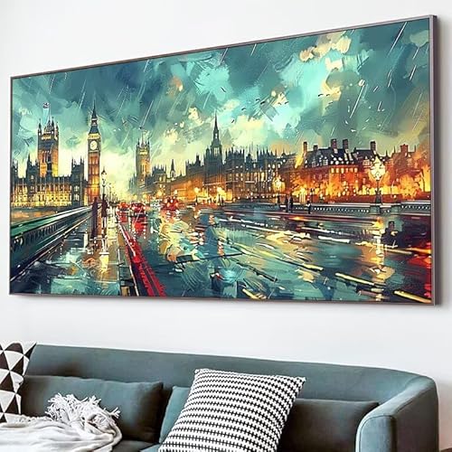 5D Diamond Painting London, Diamond Painting Erwachsene Stadt Diamant Bilder Arts Craft 100x200cm DIY Runder Vollbohrer Diamanten Malerei Stickerei Kreuzstich Bastelset für Haus Deko Geschenk XJ-666 5D Diamond Painting London, Diamond Painting Erwachsene Stadt Diamant Bilder Arts Craft 100x200cm DIY Runder Vollbohrer Diamanten Malerei Stickerei Kreuzstich Bastelset für Haus Deko Geschenk XJ-666 von Lixfagng