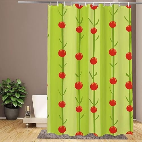 Grün Duschvorhang 90x180cm Duschvorhang Einfachheit Duschrollo, Polyester Stoff Badevorhänge - Wasserdicht, Schnelltrocknend, mit Beschwertem Saum & 12 Ringen - Modernes Design für Badezimmer W1-653 von Lixfagng