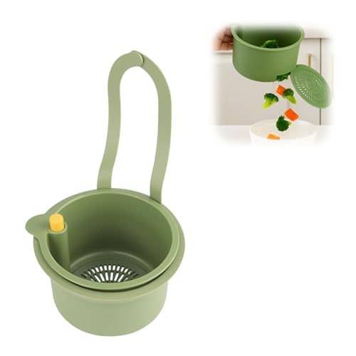 Aufhängung Sieb für Spülbecken - Abnehmbar Sieb Mit Druckknopf, Spüle Abflusssieb Waschbecken Organizer, Abtropfsieb für Küche und Küchenspüle, Verstopfungsschutz Küche, Wasserhahn AufhäNger (1 Stück) von Lixstyea