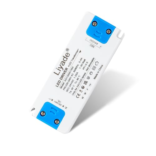 LED Driver 24V 30W, Ultra Dünn LED Netzteil 230v auf 24V LED Treiber 1.25A AC zu DC Schalt Niedervolttrafo, LED Trafo für MR16 GU5.3 MR11 G4 Glühbirne en LED Lichtstreifen von Liyade