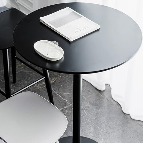 Liyadolaam Runder Stehtisch mit hoher Platte, Cocktailtisch, Bistro-Stehtisch mit Metallfuß, Küchen-Esstisch, Thekenhöhe, Kneipentisch, Frühstücksbartische, Kaffee-Beistelltisch(40x40x72cm) von Liyadolaam