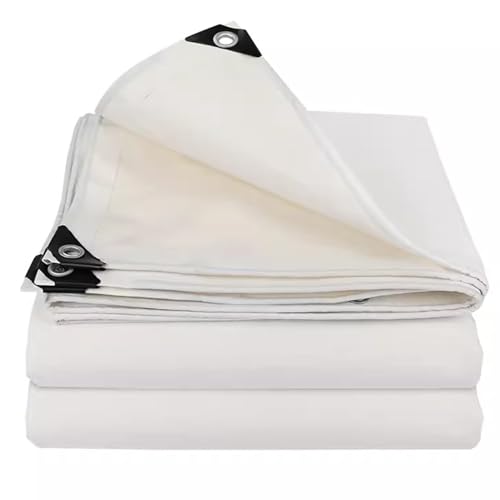 Liyadolaam Waterproof Tarpaulin Heavy Duty Canvas Tarp Sheet Cover 1x2m 1.5mx2m 2mx3m 3mx4m 4x6m 5mx8m Large Tarpaulin for Furniture Ground Multipurpose Car Covers, White(2x3m) von Liyadolaam