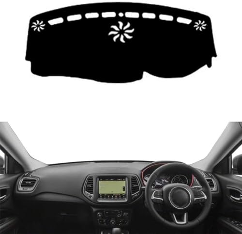 LiyanWu Auto Armaturenbrett Schattierung Matte, Für Jeep Compass 2017-2020 Armaturenbrett-Abdeckung Sonnenschutz Pad Instrument Panel Teppiche LiyanWu Auto Armaturenbrett Schattierung Matte, Für Jeep Compass 2017-2020 Armaturenbrett-Abdeckung Sonnenschutz Pad Instrument Panel Teppiche von LiyanWu