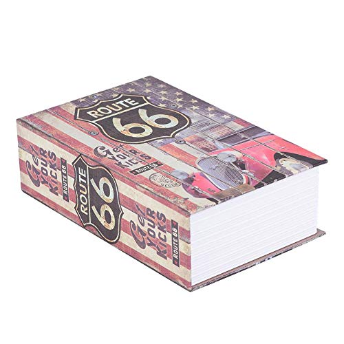 Kreative Buchboxen, Geheimes Buch versteckt sicher Simulationsbuch Schließfach Geldspeicher mit Zahlenschloss für Schmuck Geld Passport Bargeld Liebesbriefe Geheime 7,1 x 4,6 x 2,2 Zoll(ROUTE 66) von Liyeehao