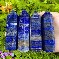 Lapislazuli-Turm, Lapislazuli-Spitze, Naturstein-Obeliskenstab, Mineralkristallenergiengeschenk-Hals - Und Stirnchakra von LizCreationStudio