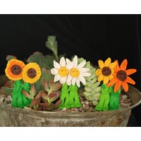 Modelliermasse Blumenfigurine Miniatur Garten Dekor von LizIdahoArt