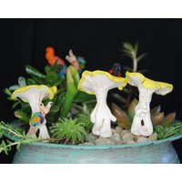 Polymer Clay Pilz Garten Dekoration Miniatur Gnom, Marienkäfer, Schnecke Polymer Clay Pilz Garten Dekoration Miniatur Gnom, Marienkäfer, Schnecke von LizIdahoArt