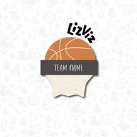 Basketball-Ausstecher. Cookie Cutter Mit Plakette. Sport Ausstechform Basketball-Ausstecher. Cookie Cutter Mit Plakette. Sport Ausstechform von LizViz