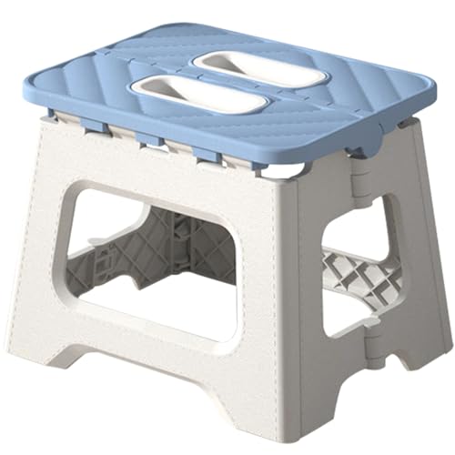 Lizbin Klappbarer Tritthocker, Klappbare Tritthocker für Erwachsene, Klappbarer Tritthocker 9 Zoll, Klappbare Tritthocker aus Kunststoff, Klapphocker mit tragbarem Griff, Tritthocker Klapphocker(Blau) Lizbin Klappbarer Tritthocker, Klappbare Tritthocker für Erwachsene, Klappbarer Tritthocker 9 Zoll, Klappbare Tritthocker aus Kunststoff, Klapphocker mit tragbarem Griff, Tritthocker Klapphocker(Blau) von Lizbin