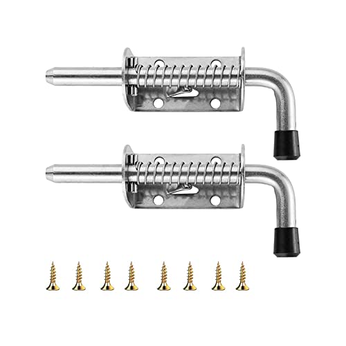 2 Hochleistungsstahl-Federverriegelungsstifte, Edelstahl-Diebstahlsicherungs-Türschloss, Garagentier-Federbolzen, Für Garagentorgarage (128 Mm) von Lizipai