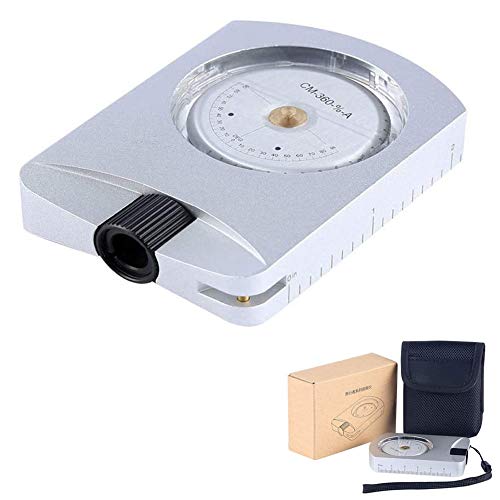 Lizipai Aluminium-Höhenmesser, Klinometer, batteriebetriebener Höhen- und Neigungsmesser, professionelles Hand-Sichtwerkzeug mit Aluminiumlegierung-Handgriff, Silber von Lizipai