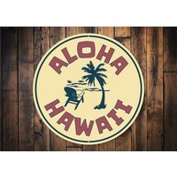 Aloha Hawaii Schild, Deko, Lokale Geschenk, Geschenk Für Strandhaus, Schild Strand, Strandhausbesitzer, Life von LiztonSignShop