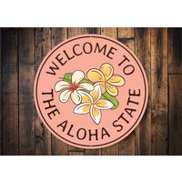 Aloha State, Hawaii State Dekor, Schild Für Hawaii, Geschenk Locals, Reisegeschenk, Reisen von LiztonSignShop