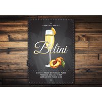 Belini Trinkschild, Getränk, Trink Bar Geschenk, Bar Drink Schild Für Bars, Geschenk Mütter, Menü von LiztonSignShop