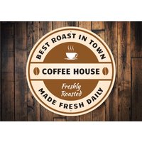 Best Roast Coffee Schild, Gerösteter Kaffee, Kaffeeliebhaber, Kaffeelounge, Kaffeezimmer Kaffeeküche Schild Für Kaffee - Metallschild von LiztonSignShop