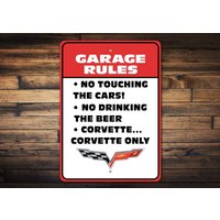 Corvette Garage Schild, Decor, Liebhaber Deko, Dekor Für Corvette, Chevrolet Schild von LiztonSignShop