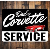 Corvette Service Schild, Custom Garage, Garage Dekor Für Corvette, Chevrolet Schild Für von LiztonSignShop