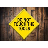 Don't Touch Tools Schild, Achtung Garagenschild, Werkmann Dekor, Schild Für Garage, Werkzeugbesitzer Geschenk, Verlorenes Werkzeug Shop von LiztonSignShop