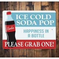 Eis Kalte Soda Pop Schild, Liebhaber Geschenk, Retro Dekor, Küche Custom Kitchen Liebhaber, Geschenk Für Soda, Kind von LiztonSignShop