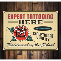 Expert Tattoo Schild, Tat Artist, Art, Shop Geschenk, Shop, Dekor, Haut Künstler - Store Schild von LiztonSignShop