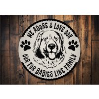 Fell Baby Familie Schild, Hunde, Hundeliebhaber Deko, Geschenk Für Hundebesitzer, Schild Veranda Hunde von LiztonSignShop