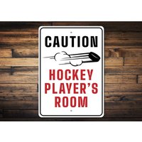 Hockeyspieler Raumschild, Hockey Liebhaber Geschenk, Geschenk Für Hockey, Weihnachtsgeschenk, Hockeyspieler, Hockeyzimmer, Schild, Schild von LiztonSignShop