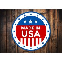 Made in Usa Schild, Usa, Proudly Schild Für Shop, American Produkt, Usa Made, Sign - Metallschild von LiztonSignShop