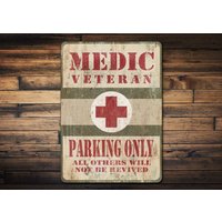 Medic Veteran Parkschild, Military Geschenk, Schild Für Veteran, Geschenk Veter, Parking, Parkplatz von LiztonSignShop