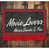Movie Lover Schild, Lounge, Room Geschenk, Filmliebhaber Deko, Home Theater Custom Geschenk von LiztonSignShop