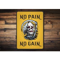 No Pain Gain Schild, Tattoo Tats, Shop Geschenk, Künstler, Dekor, Haut Künstler - Store Schild von LiztonSignShop