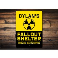 Personalisiertes Fallout Shelter Schild, Lustige Bar Geschenk, Dads Custom Humor Für Bars, Bier Trinken Home Dekor, Zoll von LiztonSignShop