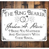 Ringträger Schild, Deko, Schild Zur Hochzeit, Hochzeitsgeschenk, Ring Sicherheitsschild, Hochzeitsparty Geschenk, Hochzeitswünsche, Hochzeitsgeschenk von LiztonSignShop