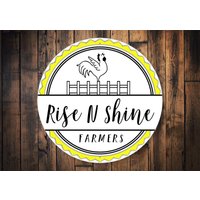 Rise N Shine Farmer Schild, Shine, Niedliches Farm Bauer Dekor, Bauernhaus Bedürfnisse, Bauernhof Deko, Schilder von LiztonSignShop