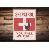 Ski Patrol Schild, Helfer, Geschenk, Geschenk Für Patrouille, Resort Schild Skifahrer, Skifahrer Hütte Dekor von LiztonSignShop